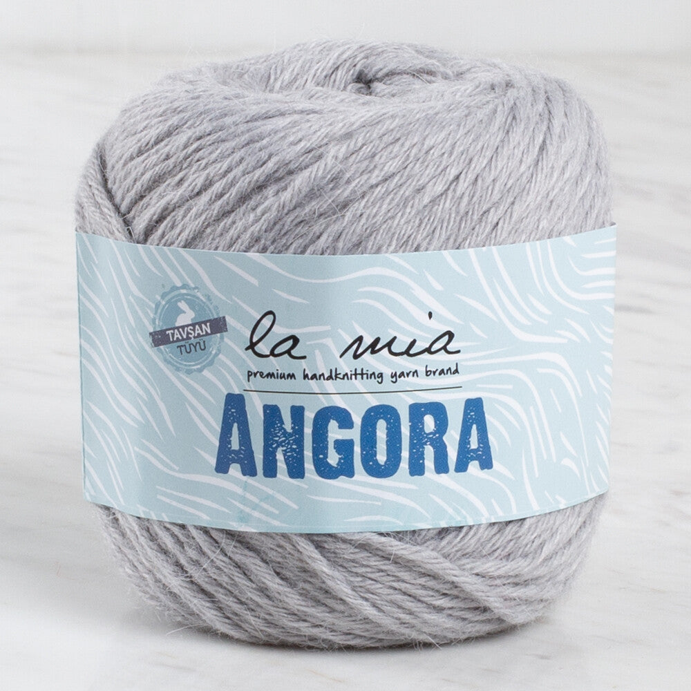 La Mia Angora 50GR Gri El Örgü İpi - L047