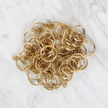 Loren Crafts 50'li 2,5 cm Altın Rengi Anahtarlık Halkası