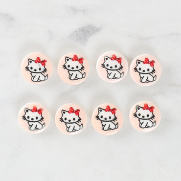 Loren Crafts 8'li Kedi Düğme - 1070