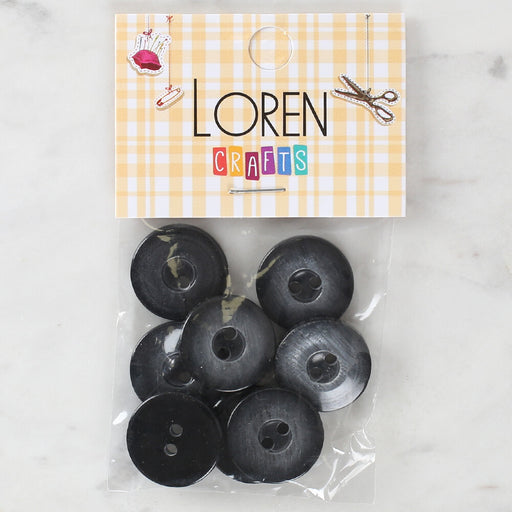 Loren Crafts 8'li Düğme Siyah - 1146