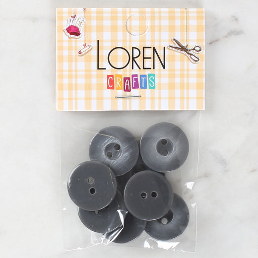 Loren Crafts 8'li Düğme Gri - 1112