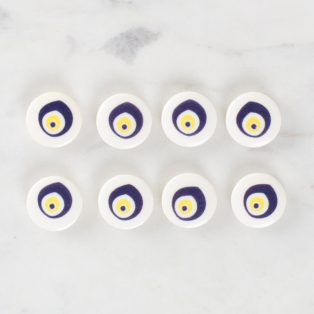 Loren Crafts 8'li Nazar Boncuğu Düğme - 1190