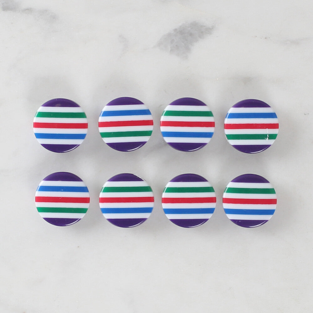 Loren Crafts 8'li Desenli Düğme - 1084