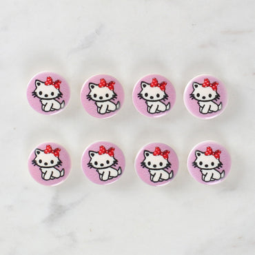 Loren Crafts 8'li Kedi Düğme - 1064