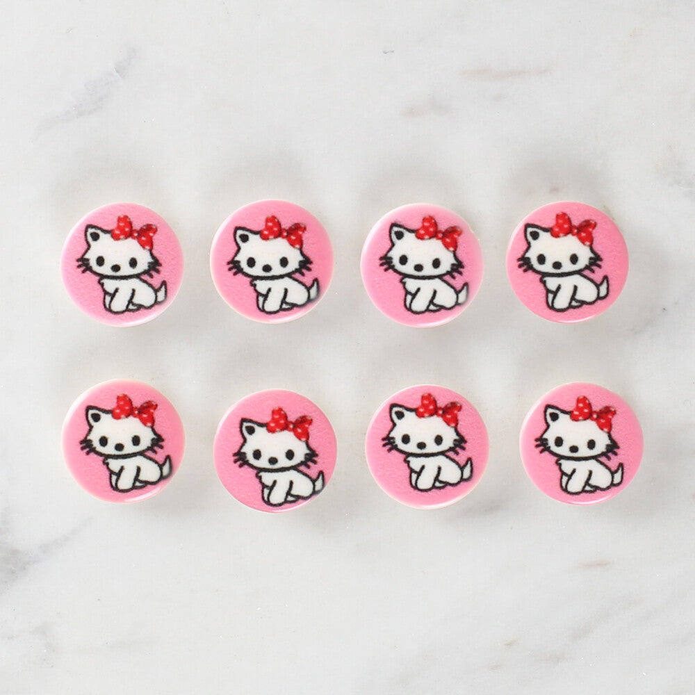 Loren Crafts 8'li Kedi Düğme - 1071