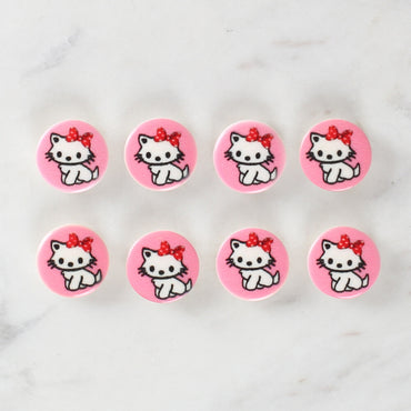 Loren Crafts 8'li Kedi Düğme - 1071