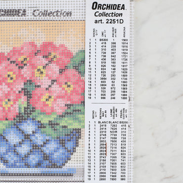 Orchidea 15x15 cm Baskılı Goblen 2251D