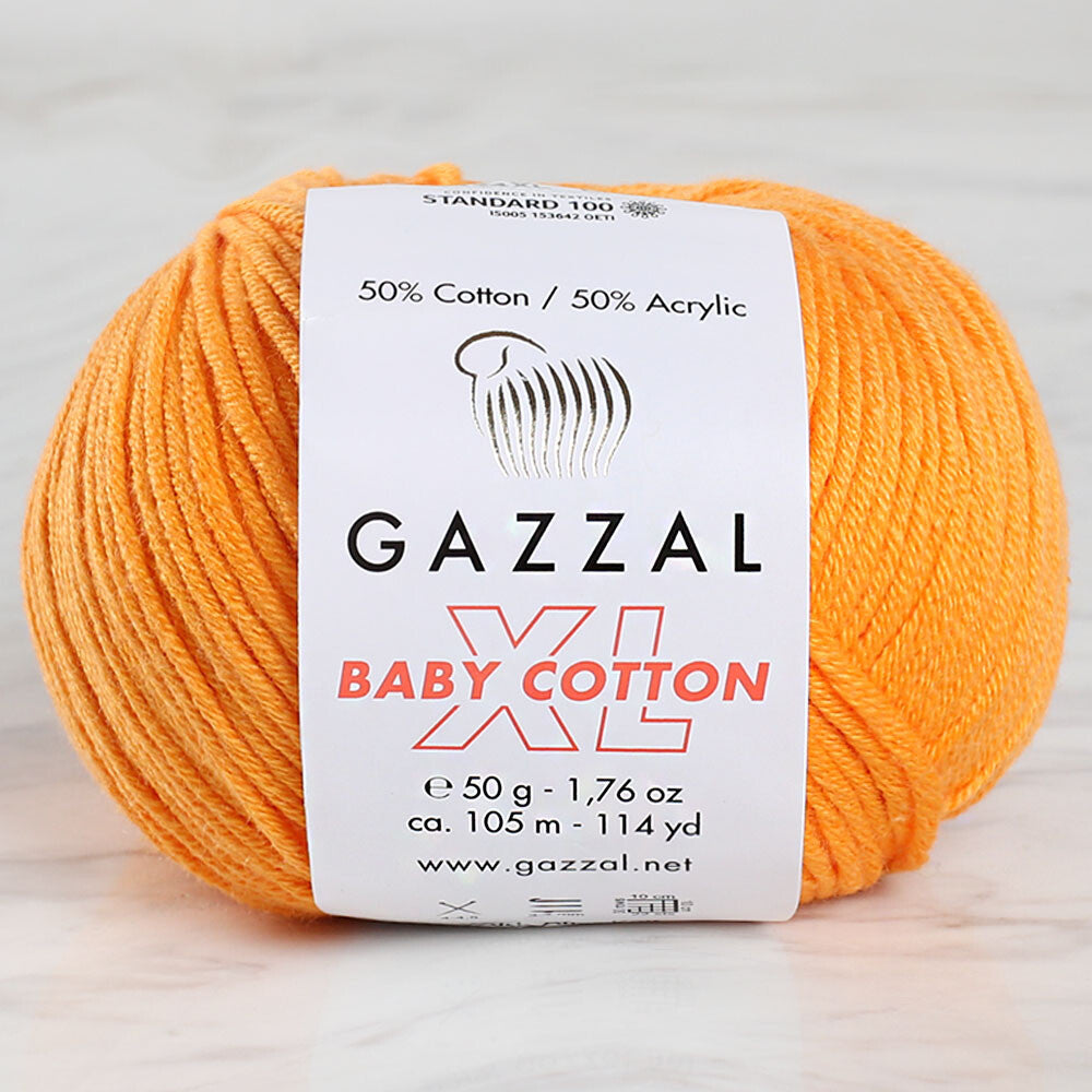 Gazzal Baby Cotton XL Açık Turuncu Bebek Yünü - 3416XL