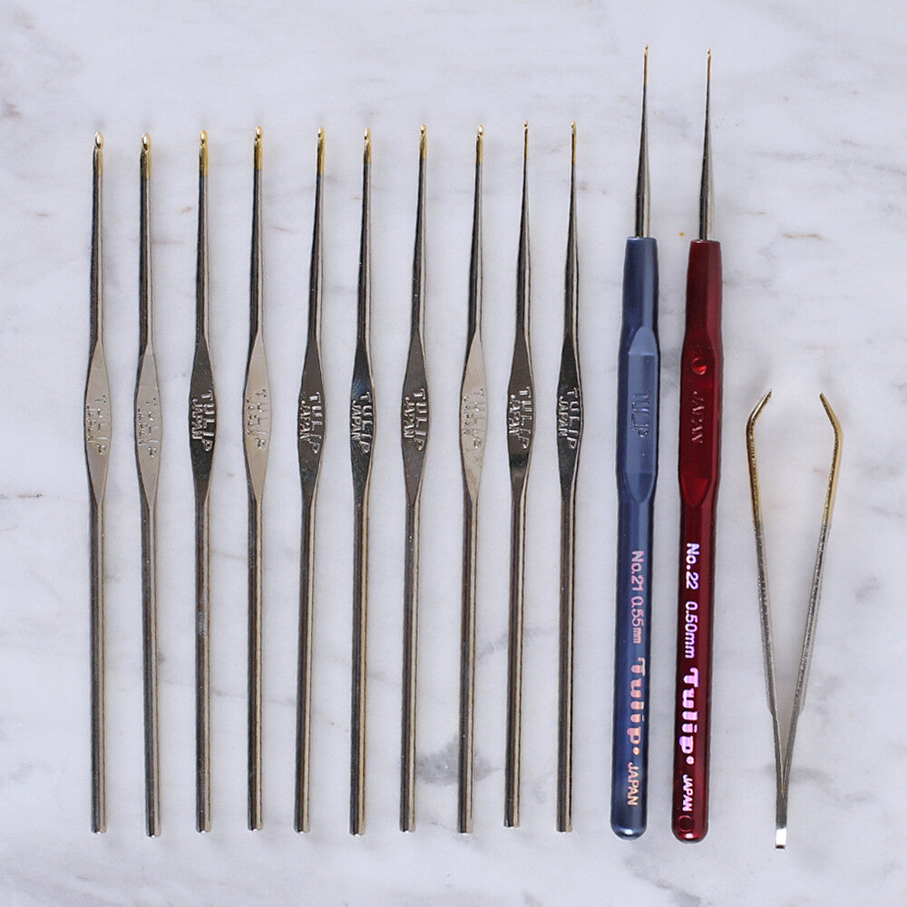 Tulip Pembe Dantel Tığ Seti