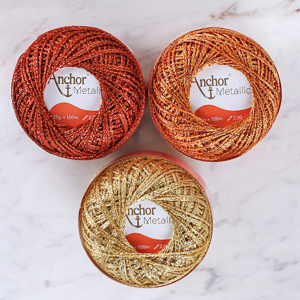 Anchor Metallic 3'lü Paket Simli İp - A28M005-09063