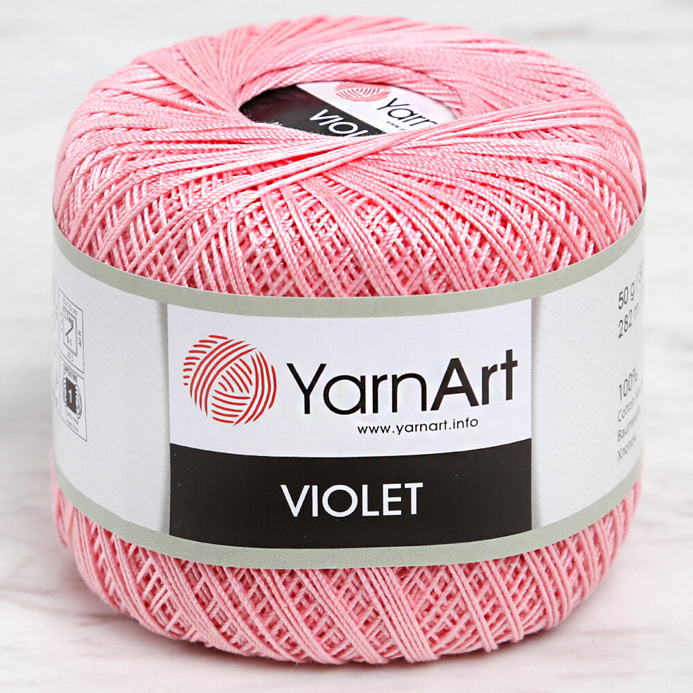 【新品】 NOTREémor tulle veil tops pink Yarnart Violet Pembe Dantel İpi - 6313 – Hobium