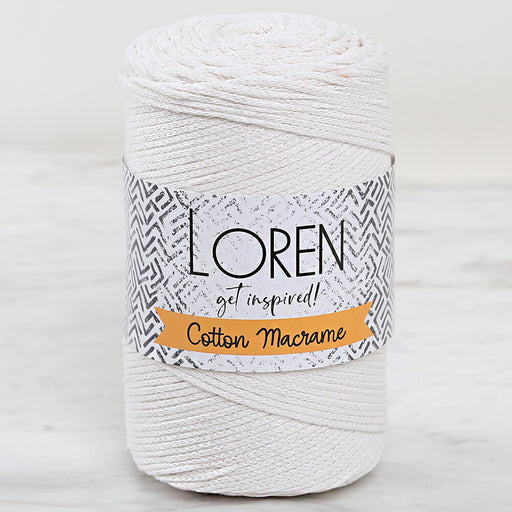 Loren Cotton Macrame Açık Krem - L085