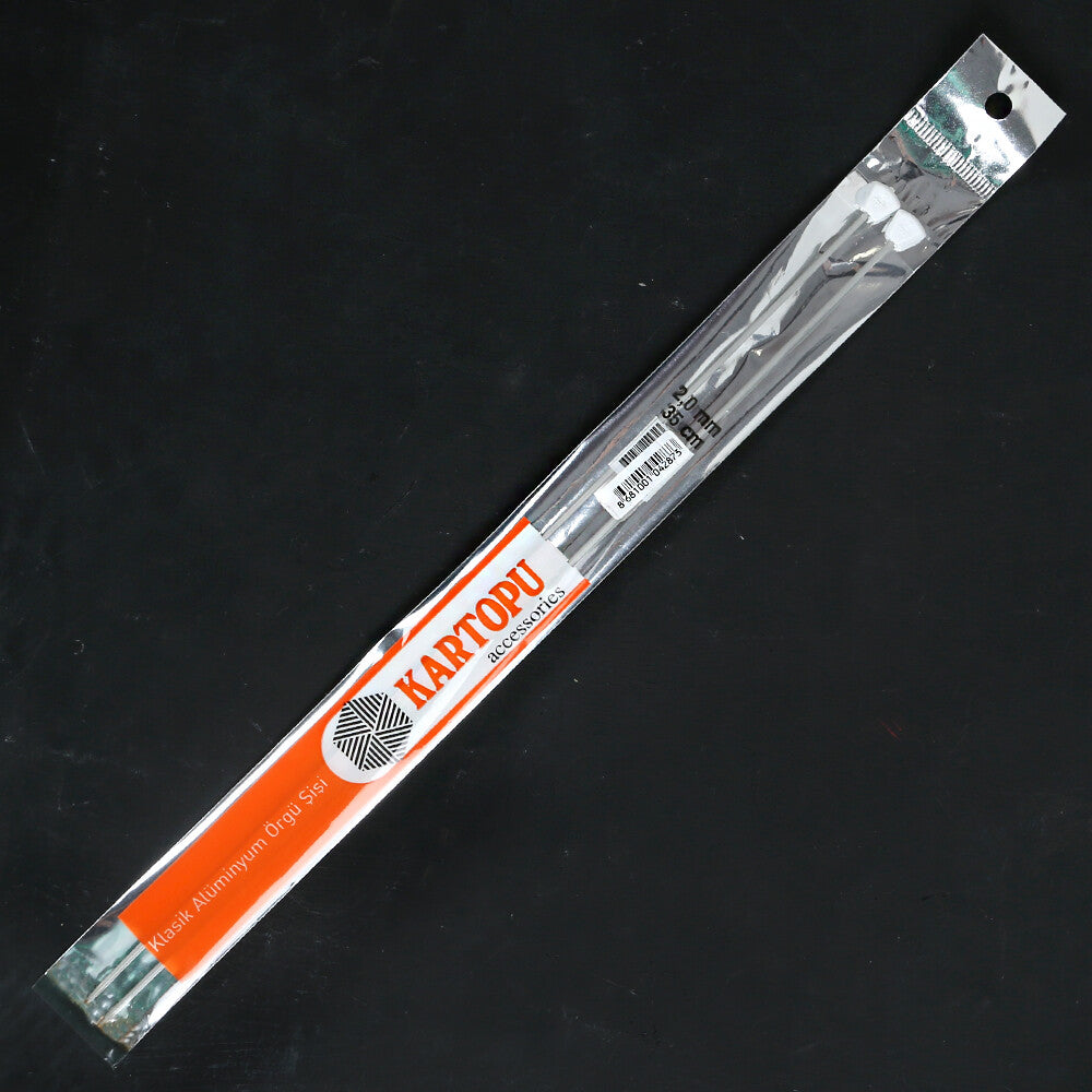 Kartopu 2 mm 35 cm Klasik Alüminyum Örgü Şişi