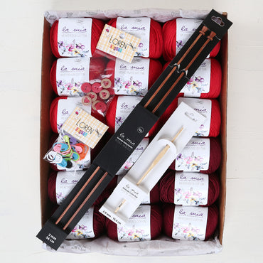 La Mia Mercerized Cotton Mercan Seti