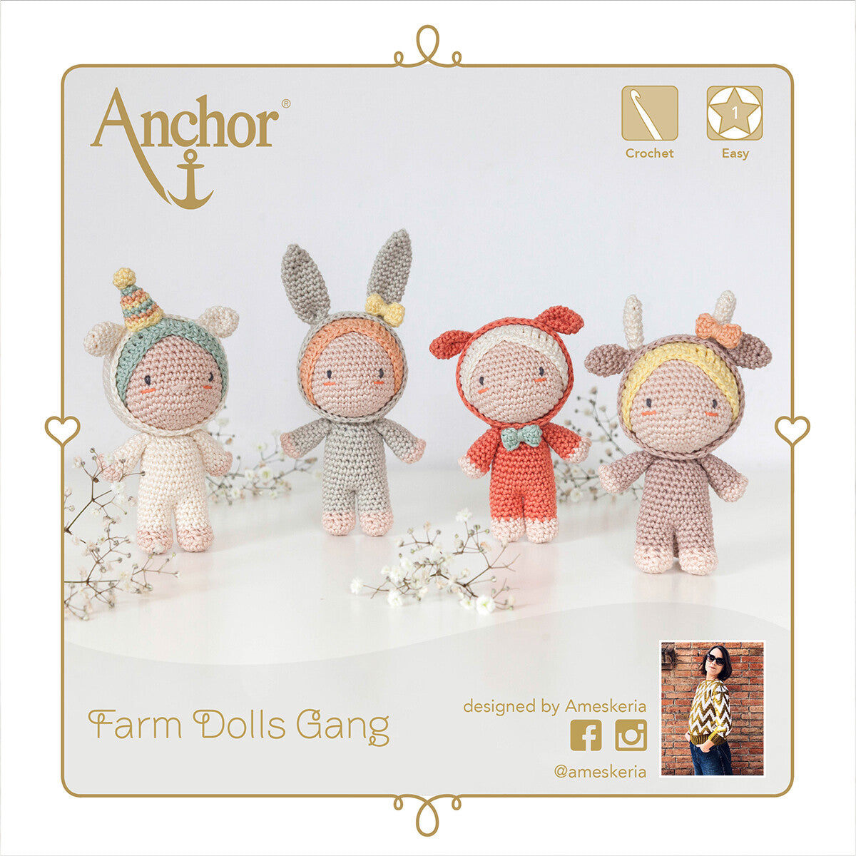 Anchor Çiftlik Bebekleri Çetesi Amigurumi Kiti - A28C002-09061