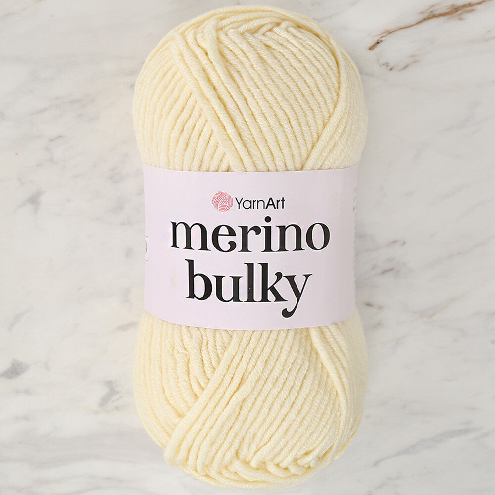 Yarnart Merino Bulky Krem El Örgü İpi - 7003