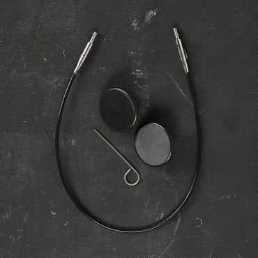 KnitPro Siyah 40 cm Tekli Ara Bağlantı Misinası - 10520