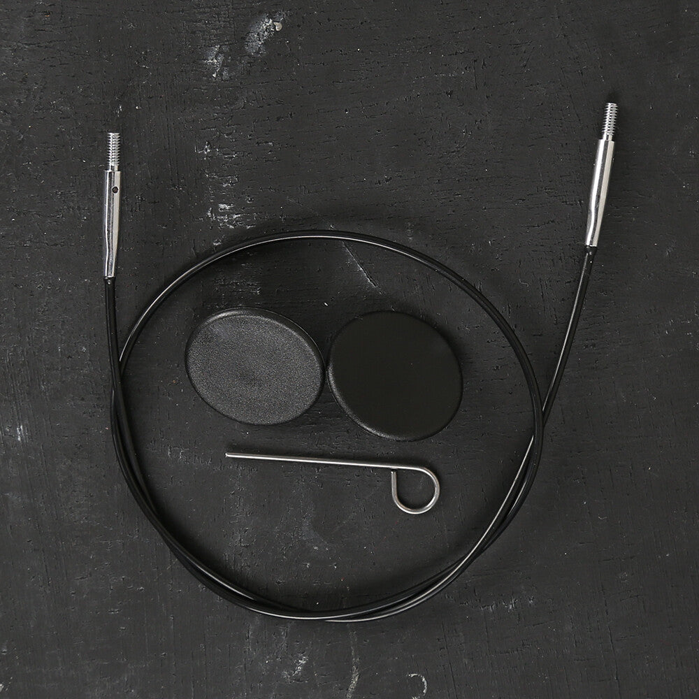 KnitPro Siyah 60 cm Tekli Ara Bağlantı Misinası - 10521