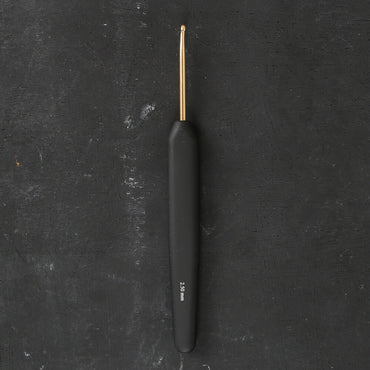 Knitpro Aluminum Gold 2,5mm Siyah Yumuşak Saplı Yün Tığ - 30802