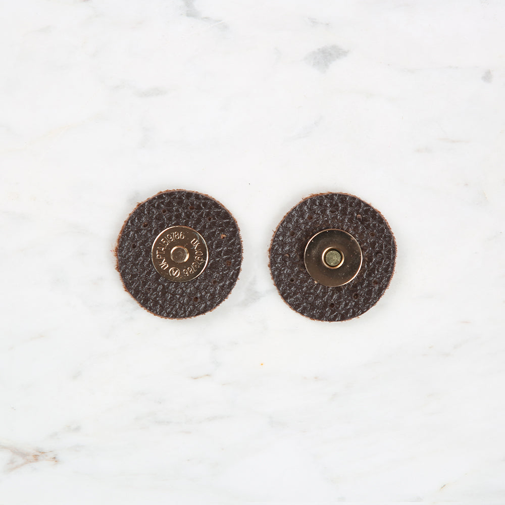 Knitme Yuvarlak Mıknatıs 4x4 cm Kahverengi BA-0059