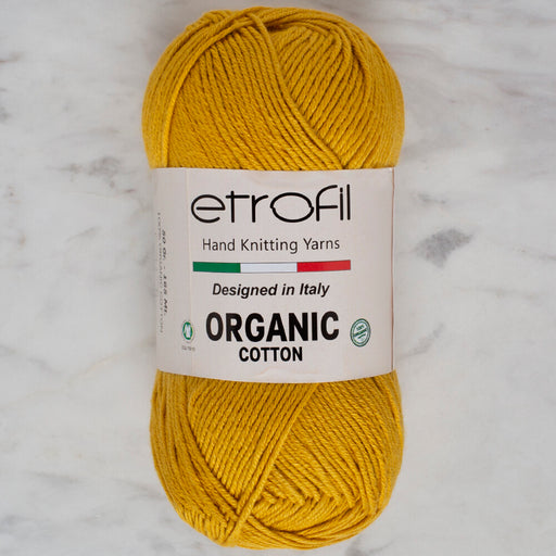 Etrofil Organic Cotton 50gr Hardal Sarısı El Örgü İpi - EB042