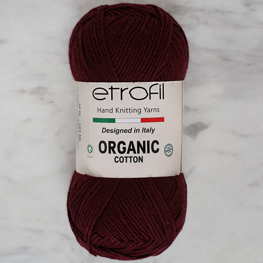 Etrofil Organic Cotton 50gr Bordo El Örgü İpi - EB040