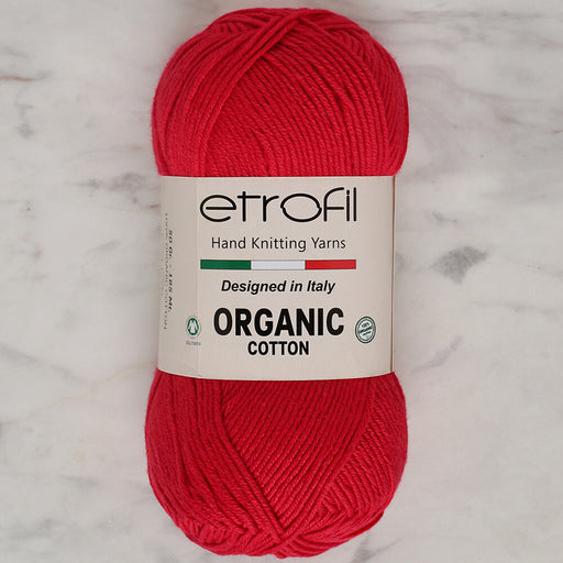 Etrofil Organic Cotton 50gr Kırmızı El Örgü İpi - EB059