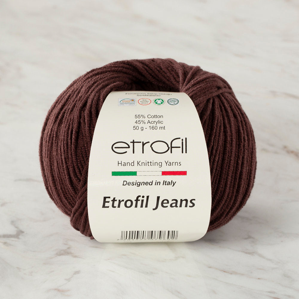 Etrofil Jeans Koyu Kahverengi El Örgü İpi - 062