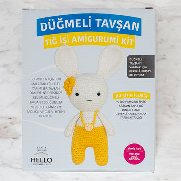 Tuva Amigurumi Kiti - Düğmeli Tavşan - MGAK01