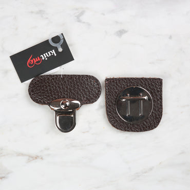 Knitme Dikişli Kilit 6x6 cm Kahverengi BA-0067