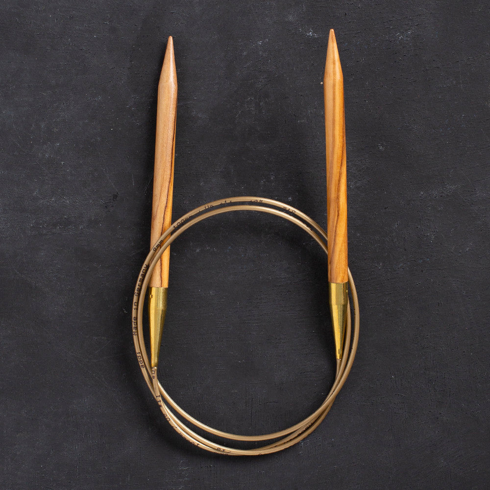 Addi Olive Wood 8 mm 100 cm Zeytin Ağacı Misinalı Örgü Şişi - 575-7