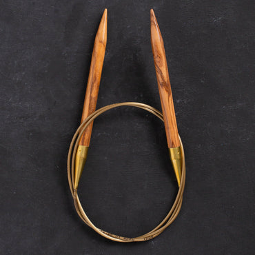 Addi Olive Wood 9 mm 100 cm Zeytin Ağacı Misinalı Örgü Şişi - 575-7