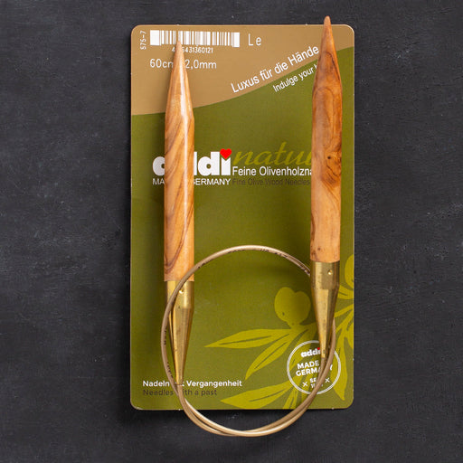 Addi Olive Wood 12 mm 60 cm Zeytin Ağacı Misinalı Örgü Şişi - 575-7
