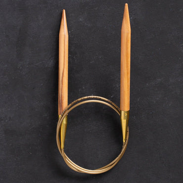 Addi Olive Wood 9 mm 80 cm Zeytin Ağacı Misinalı Örgü Şişi - 575-7