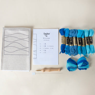 Anchor Mavi Dalgalar Punch Kiti (15 x 15 cm) - APN007