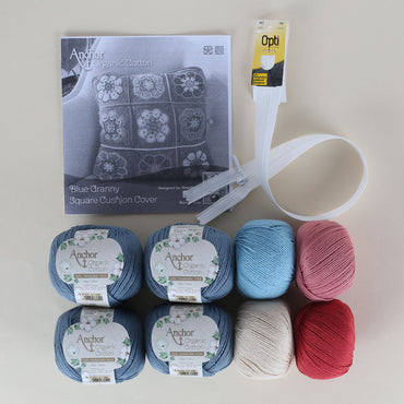 Anchor Organic Cotton Motifli Yastık Kiti - Art:A28G001-09062