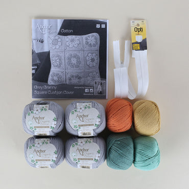 Anchor Organic Cotton Motifli Yastık Kiti - Art:A28G001-09063