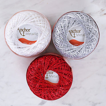 Anchor Metallic 3'lü Paket Simli İp - A28M005-09061