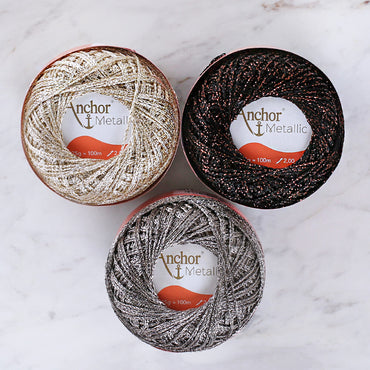 Anchor Metallic 3'lü Paket Simli İp - A28M005-09065