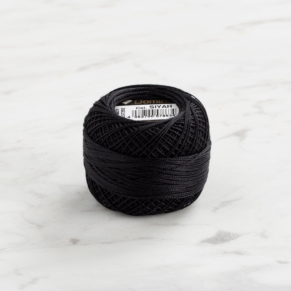 Domino Koton Perle 5gr Siyah No:12 Nakış İpliği - 4590012-siyah