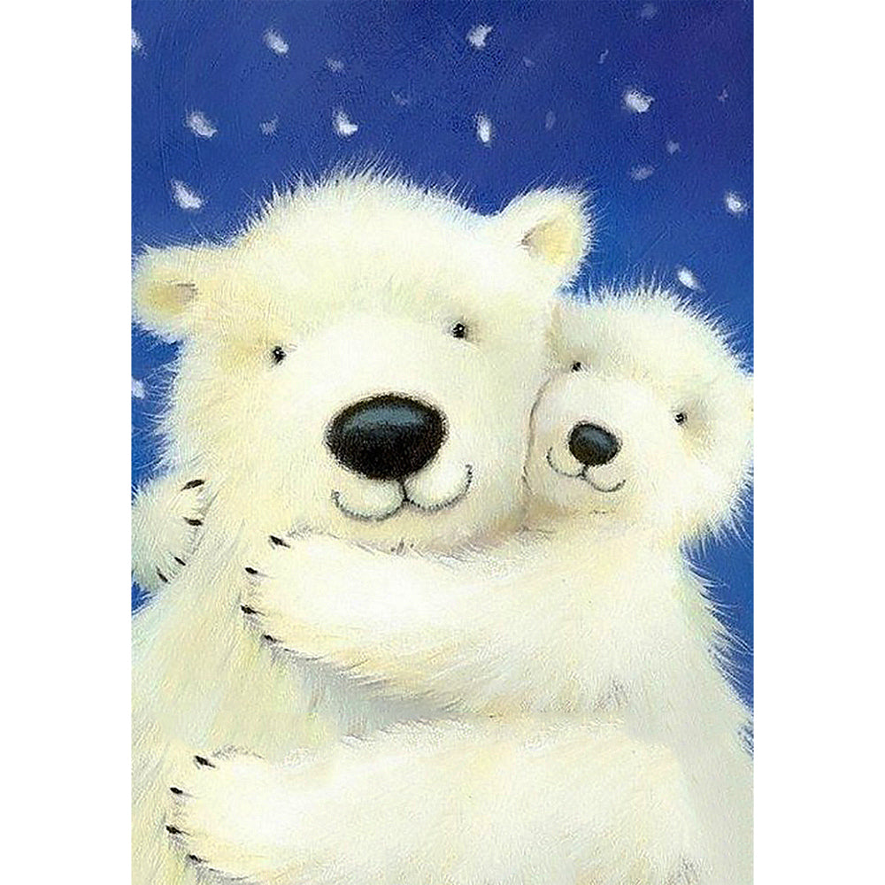 Collection D Art White Bears 19 x 27 Mozaik Kit - DE035