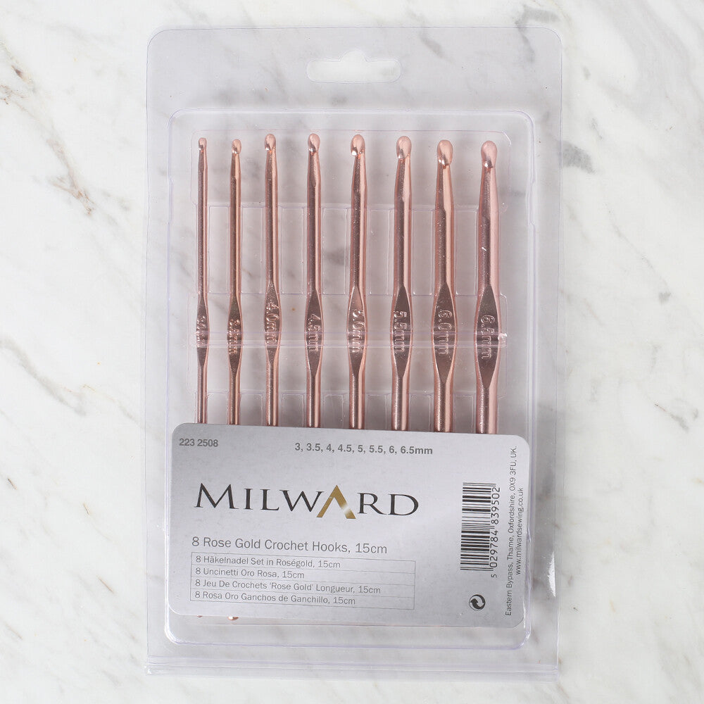 Mılward Rose Gold Metal Yün Tığ Seti