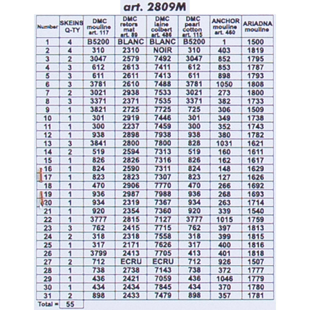 ORCHİDEA 40 x 50 cm Hasat alanı Baskılı Goblen 2809M