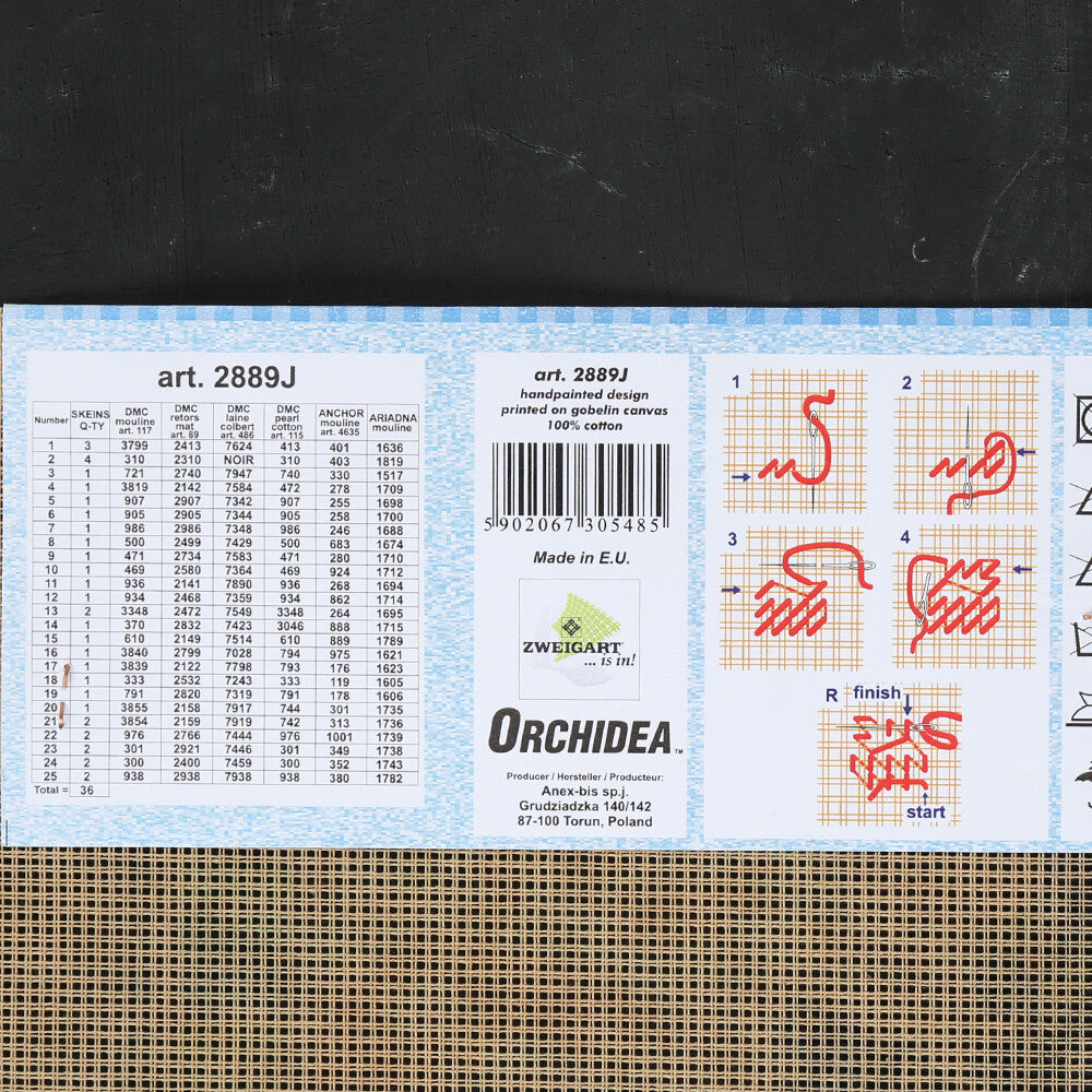 Orchidea 30x40 cm After Max Streckennach - Still Life Baskılı Goblen 2889J