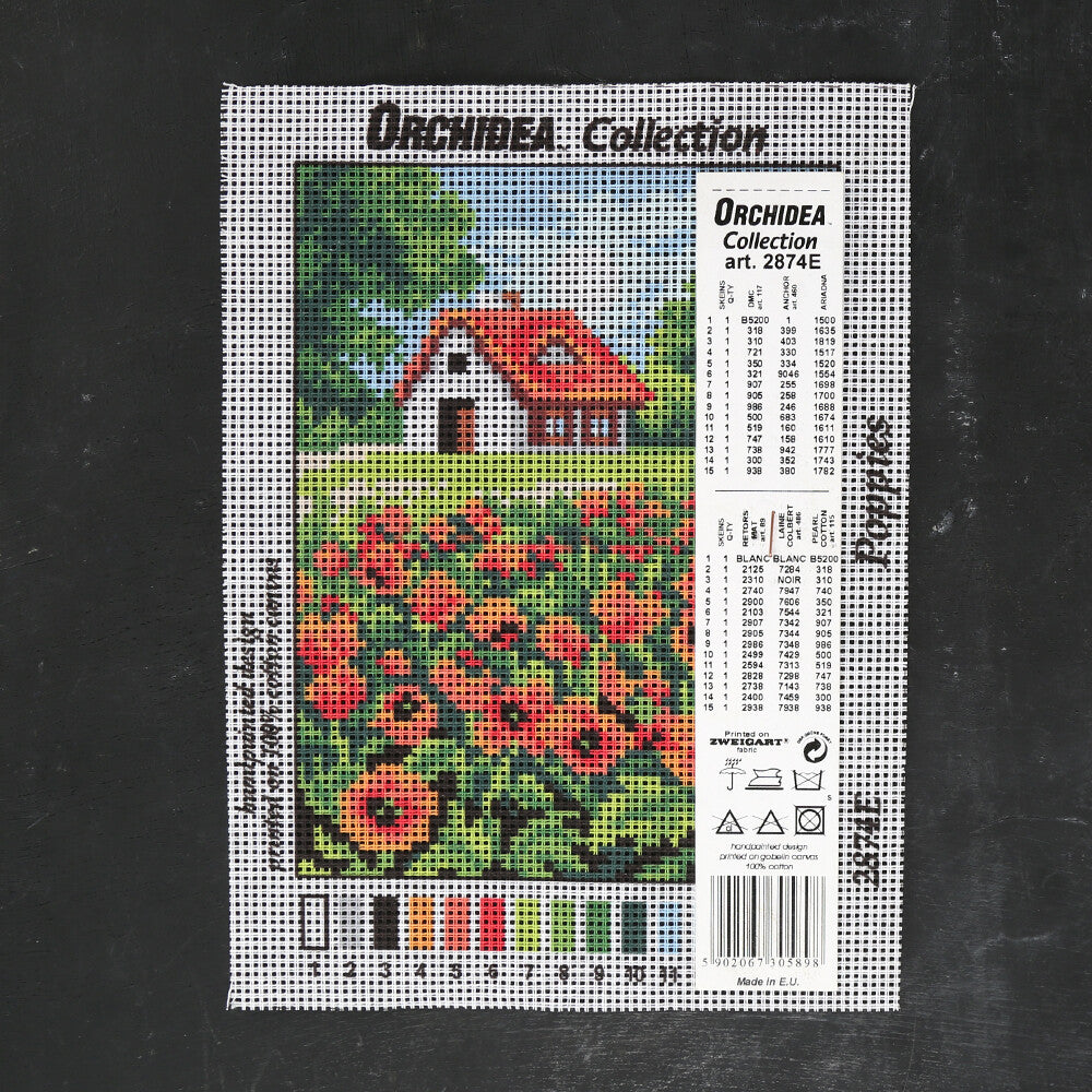 ORCHİDEA 15x15 cm Baskılı Goblen 2874E