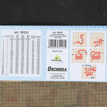 Orchidea 30x40 cm Rooster And Chickens Baskılı Goblen 3033J