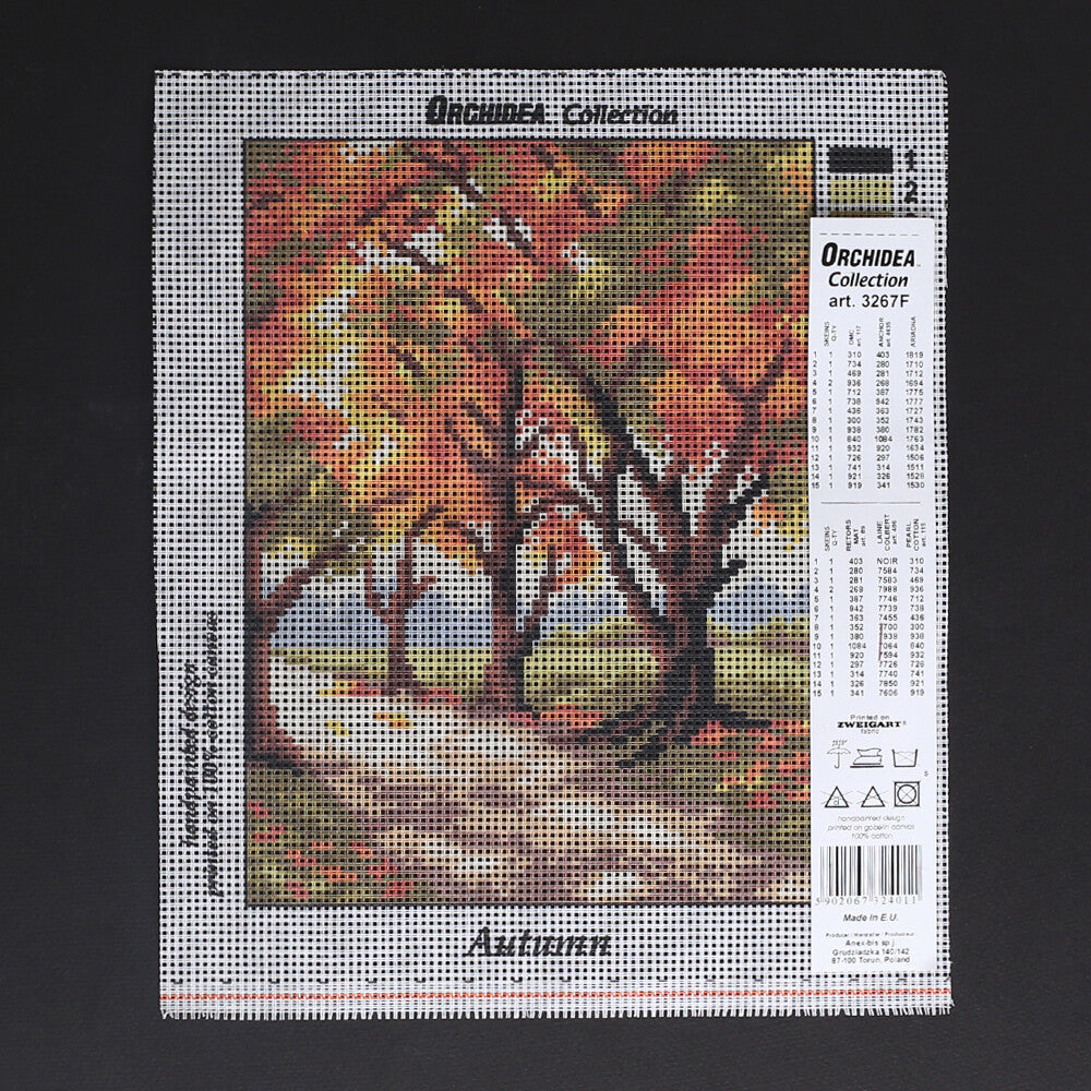 Orchidea 18x24 cm Sonbahar Baskılı Goblen / 3267F