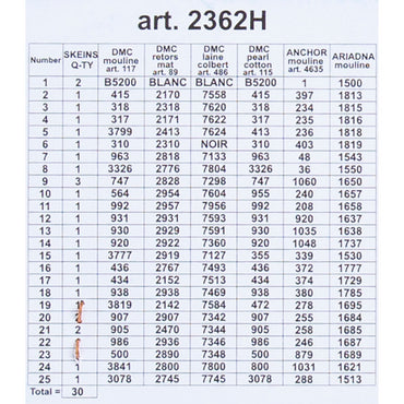 ORCHİDEA 24 x 30 cm Dağ Baskılı Goblen 2362H