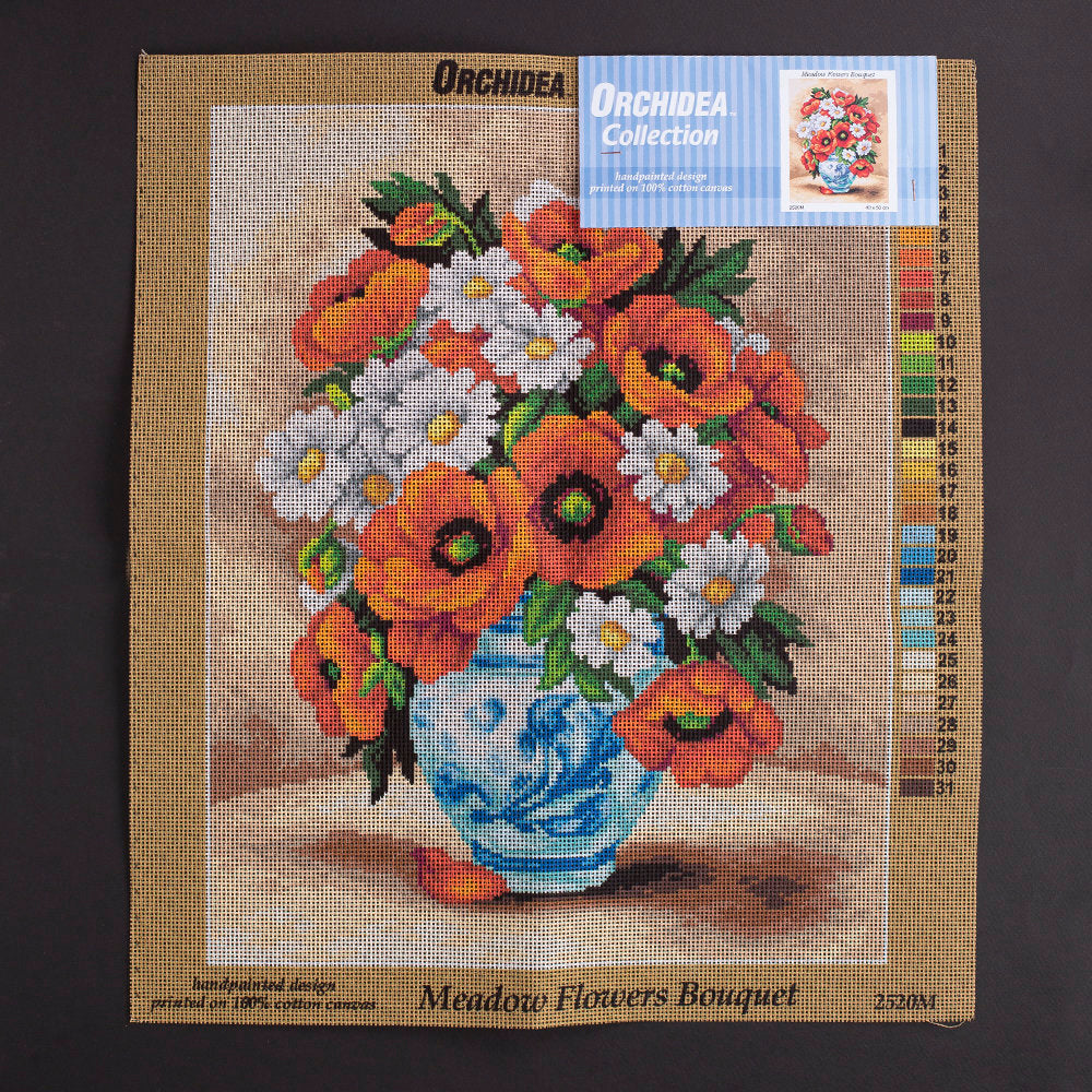 Orchidea 40x50 cm Vazoda Çiçek Baskılı Goblen - 2520M