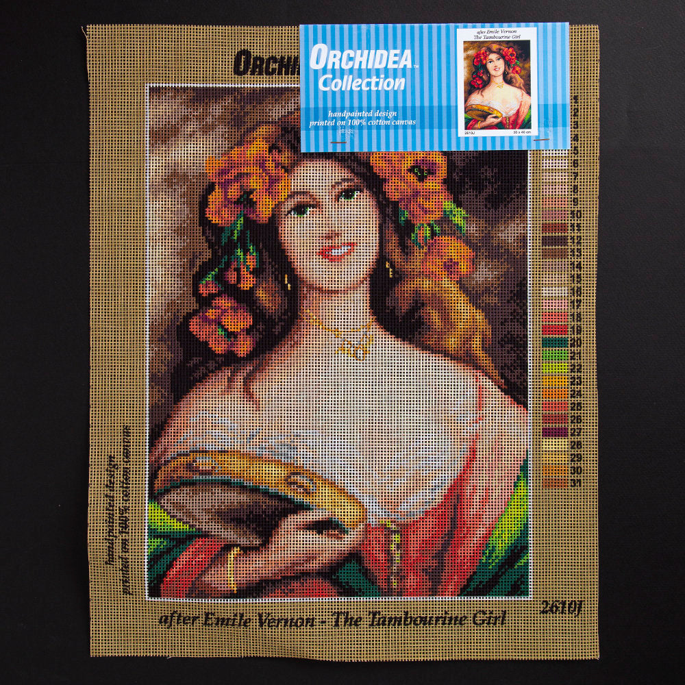 ORCHİDEA 30 x 40 cm Kız Baskılı Goblen 2610J